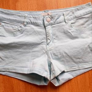 Light Blue Bootlegger Shorts